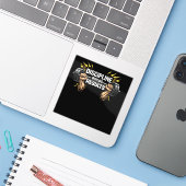  Discipline Builds ResultsCustom-Cut Vinyl Sticker (Laptop met iPhone)