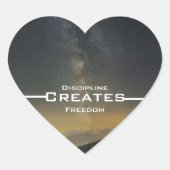 Discipline Creates Freedom Hart Sticker (Voorkant)