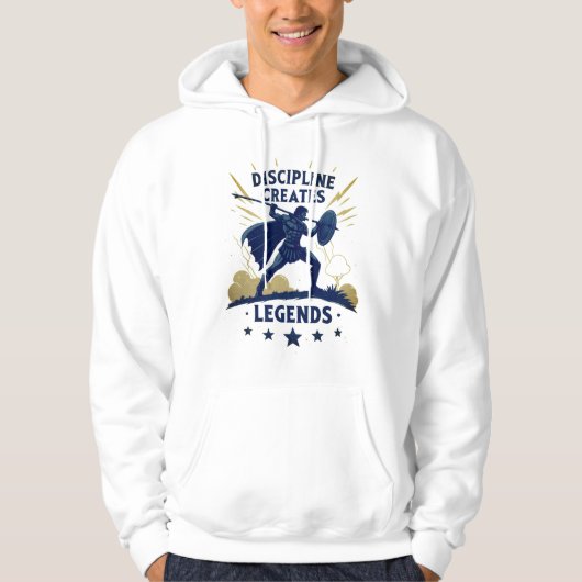 Discipline Creëert Legenden Hoodie – Motiverend (Voorkant)
