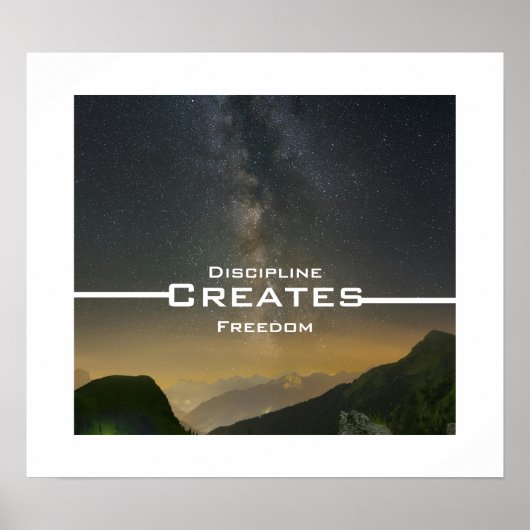 Discipline Creëert Vrijheid Poster (Voorkant)