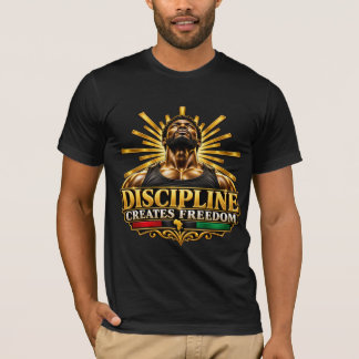 Discipline Creëert Vrijheid Zwarte Uitmuntendheid T-shirt