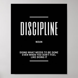 DISCIPLINE de Citaat van de Definitie - Inspireren Poster