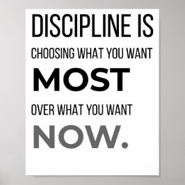 Discipline – De kunst om prioriteiten te stellen Poster