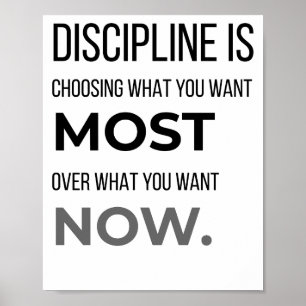 Discipline – De kunst om prioriteiten te stellen Poster