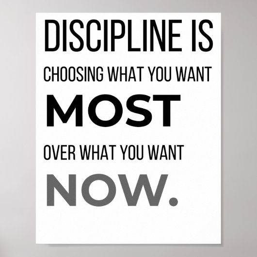 Discipline – De kunst om prioriteiten te stellen Poster (Voorkant)