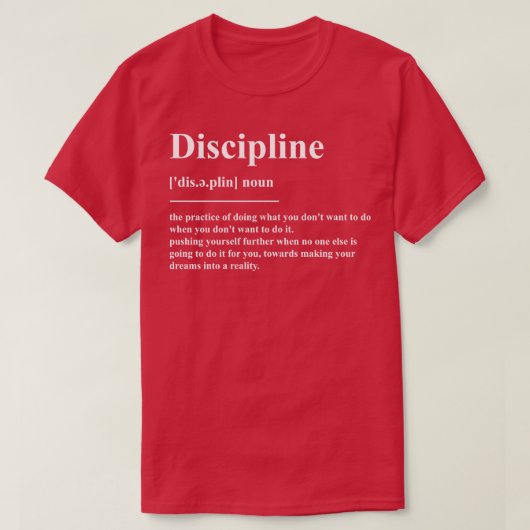 Discipline Definitie T-shirt (Design voorkant)
