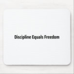 Discipline Equals Freedom Minimalist Typewriter Muismat<br><div class="desc">A sharp, high-contrast reminder at your fingertips. Durable surface with bold typewriter text to remind you that structure leads to true creative liberty.</div>