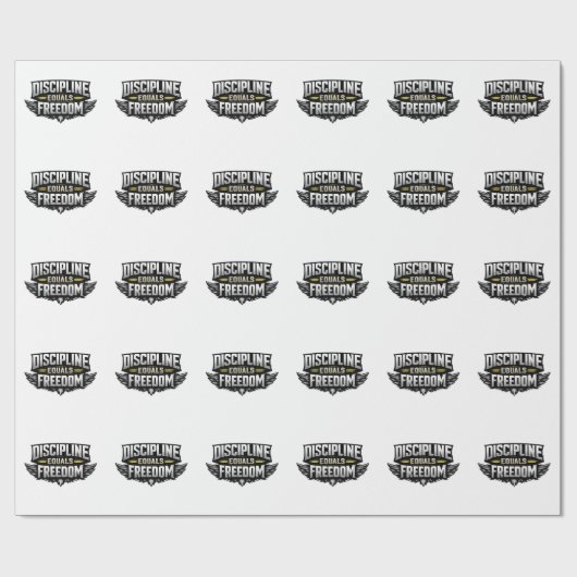 Discipline Equals Freedom – Motivational Design  Cadeaupapier (Vlak)