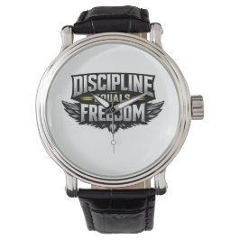 Discipline Equals Freedom – Motivational Design  Horloge