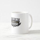 Discipline Equals Freedom – Motivational Design  Koffiemok (Voorkant rechts)