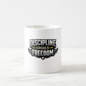 Discipline Equals Freedom – Motivational Design  Koffiemok (Center)