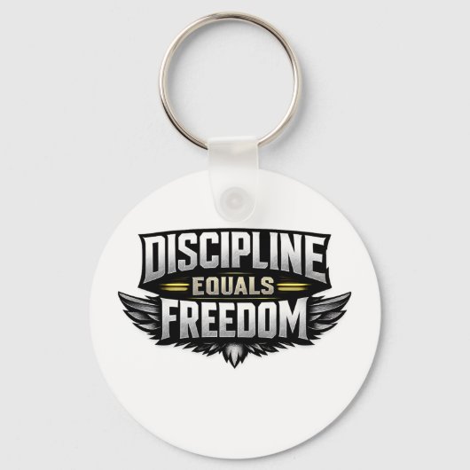 Discipline Equals Freedom – Motivational Design  Sleutelhanger (Voorkant)