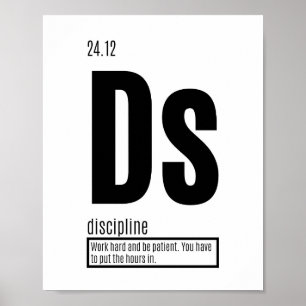Discipline - fundamentele elementen van succes poster