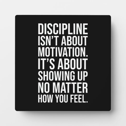 Discipline gaat over opdagen, gym, drukte, grind fotoplaat (Voorkant)