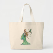Discipline Green Fairy Dragon van Molly Harrison Grote Tote Bag (Voorkant)