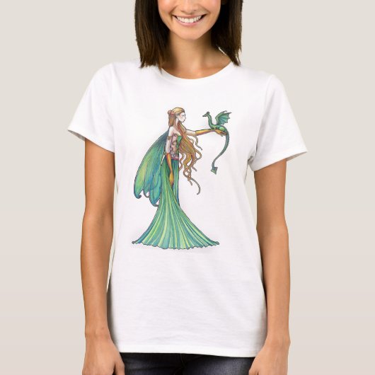 Discipline Green Fairy Dragon van Molly Harrison T-shirt (Voorkant)