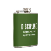 Discipline herinnert zich wat je wilt heupfles (Rechts)
