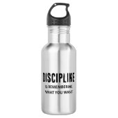 Discipline herinnert zich wat je wilt waterfles (Voorkant)