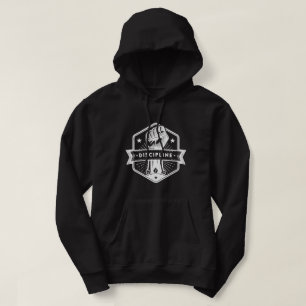 Discipline Hoodie2– Minimaal Motiverende Typografi Hoodie