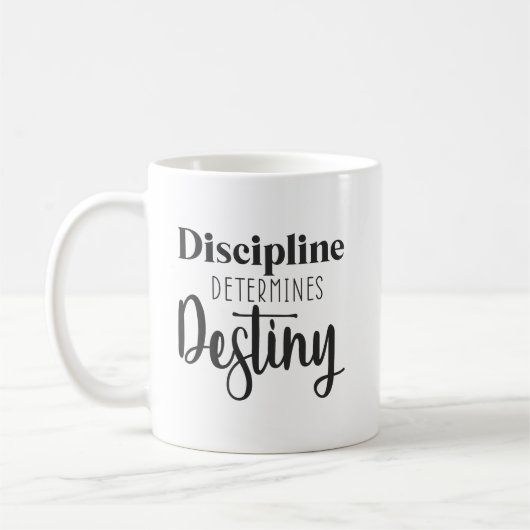Discipline - Hustle, Gym, Succes Motivatie Koffiemok (Links)