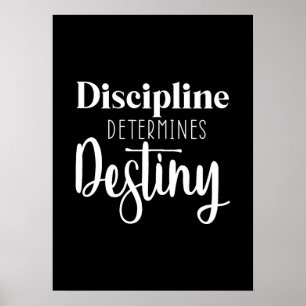 Discipline - Hustle, Gym, Succes Motivatie Poster
