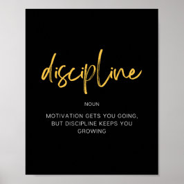 Discipline Inspirerend Citaat Poster