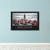 Discipline: Inspirerend prijsopgave Canvas Afdruk (Insitu (Houten vloer))