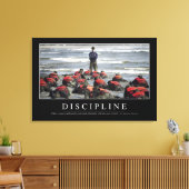 Discipline: Inspirerend prijsopgave Canvas Afdruk (Insitu (Woonkamer))