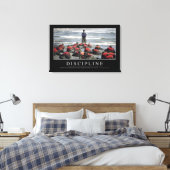 Discipline: Inspirerend prijsopgave Canvas Afdruk (Insitu (Slaapkamer))