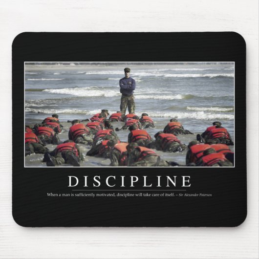 Discipline: Inspirerend prijsopgave Muismat (Voorkant)