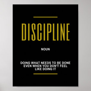 Discipline Inspirerend Quote Poster