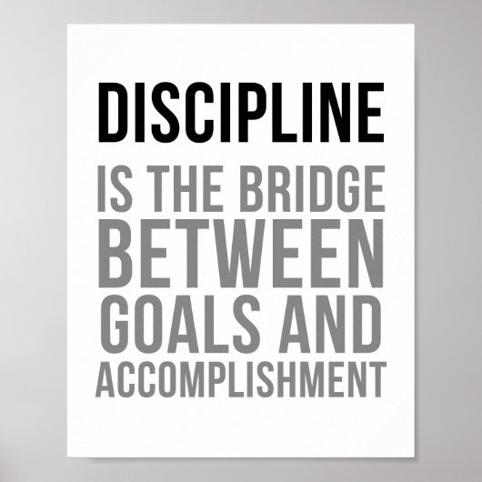 Discipline is de brug poster (Voorkant)
