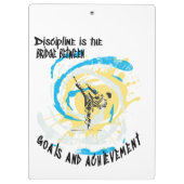Discipline is de brug tussen doelen en vechtkunst klembord (Achterkant)