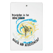 Discipline is de brug tussen doelen en vechtkunst mini klembord (Achterkant)