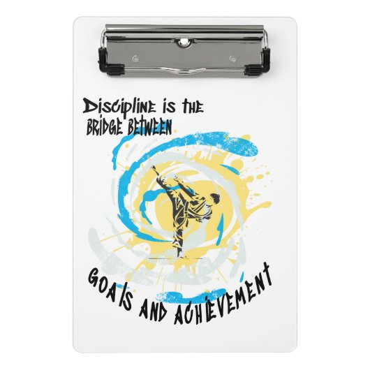 Discipline is de brug tussen doelen en vechtkunst mini klembord (Voorkant)