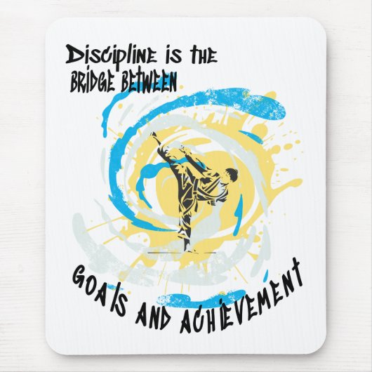 Discipline is de brug tussen doelen en vechtkunst muismat (Voorkant)