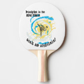 Discipline is de brug tussen doelen en vechtkunst tafeltennisbatje (Voorkant)