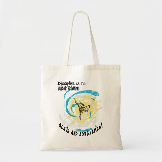 Discipline is de brug tussen doelen en vechtkunst tote bag (Voorkant)
