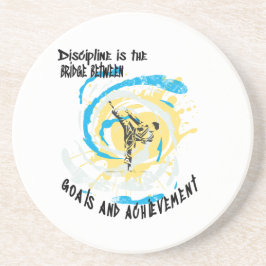 Discipline is de brug tussen doelen en vechtkunst zandsteen onderzetter