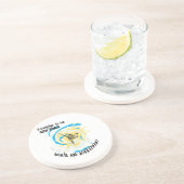 Discipline is de brug tussen doelen en vechtkunst zandsteen onderzetter (Zijkant)