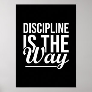 Discipline is de weg - Gym, Hustle, Succes Poster