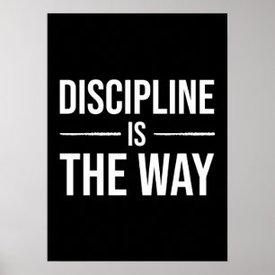 Discipline is de weg - Gym, Hustle, Succespost Poster