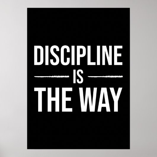 Discipline is de weg - Gym, Hustle, Succespost Poster (Voorkant)