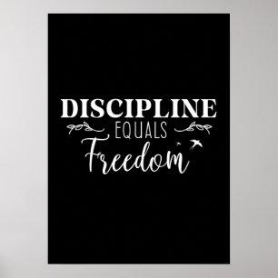 Discipline is gelijk aan vrijheid - sportschool, s poster