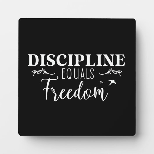Discipline is gelijk aan vrijheid - succes Motivat Fotoplaat (Voorkant)