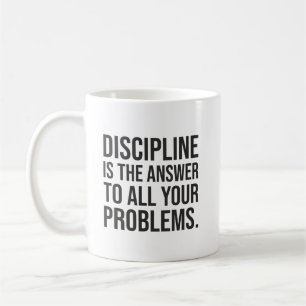Discipline is het antwoord, gymnastiek, gedrang, s koffiemok