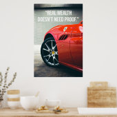 Discipline Is Invisible Wealth Supercar Quote Poster (Keuken)