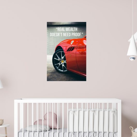 Discipline Is Invisible Wealth Supercar Quote Poster (Kinderkamer 2)