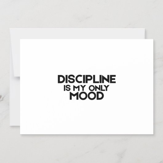 Discipline Is Mijn Enige Stemming Minimalist  Magnetische Uitnodiging (Voorkant)
