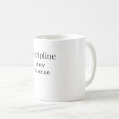 Discipline is mijn Toewijding Mok (Voorkant rechts)
